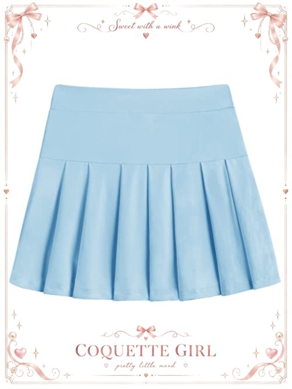 Girls Tennis Skirt with Built-in Shorts Pleated Athletic Skort with Pockets